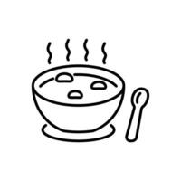 soup icon vector in line style