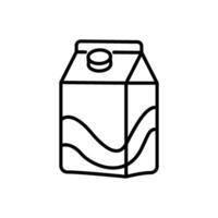 Leche icono vector en línea estilo