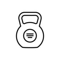 kettlebell icon vector in line style