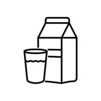 milk icon vector in line style