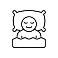 sleep icon vector in line style