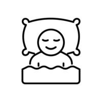 sleep icon vector in line style