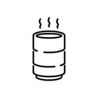 tea icon vector in line style