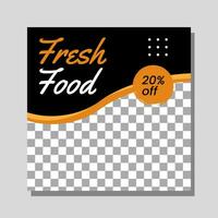 Food menu banner social media post. Editable social media templates for promotions on the Food menu. Set of social media story and post frames. Layout design for marketing on social media. vector