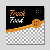 Food menu banner social media post. Editable social media templates for promotions on the Food menu. Set of social media story and post frames. Layout design for marketing on social media. vector