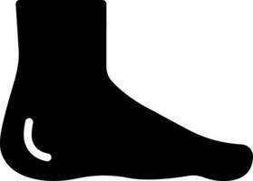 solid icon for foot vector