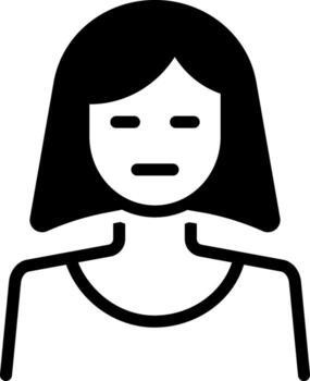 solid icon for she vector