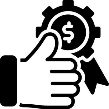 sólido icono para valor vector