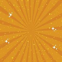 Vector comic abstract yellow background with radial rays and halftone humor effects. comic style background