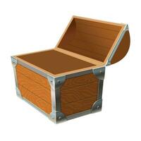 Vector ancient treasure chest with realistic design