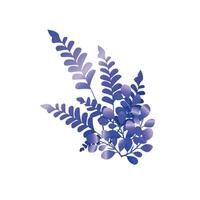 vector conjunto de prima azul decoración hojas