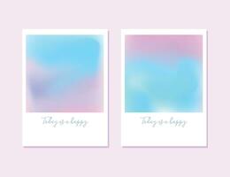 Set of gradient mesh photo frames. Gradient modern set of instagram posts. vector