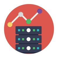Hosting servers placed in a place, data center concept vector