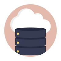 Hosting servers placed in a place, data center concept vector