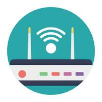 Hosting servers placed in a place, data center concept vector
