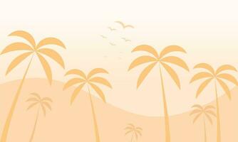 Vector multicolored palm silhouettes background