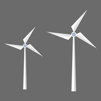 Vector wind turbine icon flat design style windmill silhouette simple icon modern flat