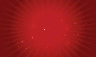 Vector red background stars and rays