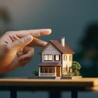 Free photo of real estate or property for template, social media design, architect designing and building a model house.