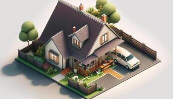 Free photo of real estate or property for template, social media design, architect designing and building a model house.
