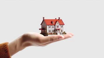 Free photo of real estate or property for template, social media design, architect designing and building a model house.