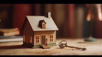 Free photo of real estate or property for template, social media design, architect designing and building a model house.