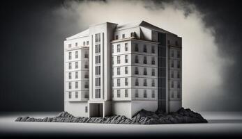 Free photo of real estate or property for template, social media design, architect designing and building a model house.