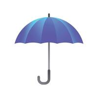 Vector green umbrella on white