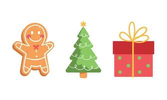 Vector set of christmas element object