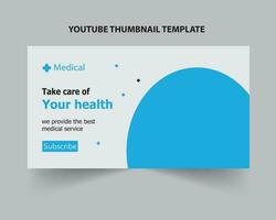 medical healthcare video thumbnail . youtube thumbnail for medical , doctor, healthcare service. vector