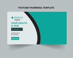 Medical Healthcare YouTube Thumbnail.Medical healthcare  Thumbnail vector. vector. vector