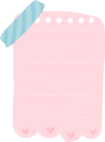 cute sticky paper note pastel doodle , Creative Office Supplies illustration png