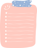 cute sticky paper note pastel doodle , Creative Office Supplies illustration png