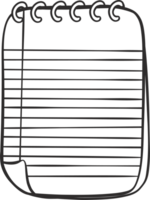 süß klebrig Hinweis Gekritzel Umriss, kreativ Büro liefert Illustration png