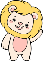 mignonne bébé Lion dessin animé griffonnage est une charmant et innocent illustration de une espiègle lionceau. png