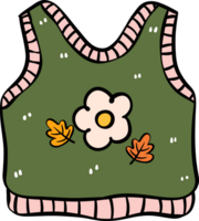 mignonne l'automne griffonnage, confortable chandail dans vibrant chaleur couleurs png