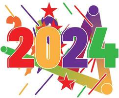 2024 New Year Design vector