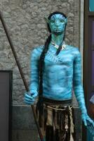 Sankt Petersburg Russia - 08 15 2023 Avatar Movie Figure of wax , Gallery Cafe, Figure Gallery photo
