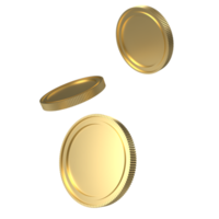 The Gold coins png for wealth or rich concept