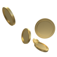 The Gold coins png for wealth or rich concept