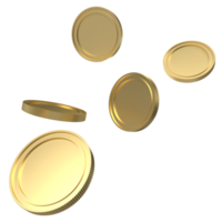 The Gold coins png for wealth or rich concept