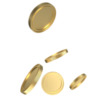 The Gold coins png for wealth or rich concept