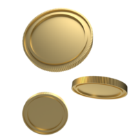 The Gold coins png for wealth or rich concept