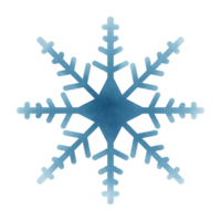 Isolated cute blue snowflake for Winter in transparent background png