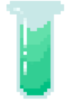 Isolated cute test glass tube with green potion png