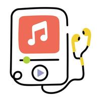 reproductor de mp3 de moda vector