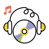 Trendy Listening Melody vector