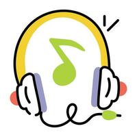 Trendy Listening Music vector