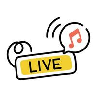 Trendy Live Music vector