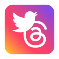 Threads vs Twitter vector in colorful background, Threads app icon, Threads icon, Threads logo vector, Threads by Instagram, New social network By meta, July 20, 2023 - Dhaka, Bangladesh png